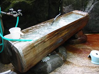 平湯温泉神の湯の掛け湯